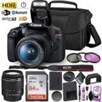 Canon Rebel T7 DSLR Camera with 18-55mm Lens Kit and Sandisk 64GB Ultra Speed Memory Card, Creative Lens Filters, Carrying Case | Limited Edition Bundle