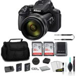 Nikon COOLPIX P900 Point & Shoot 83x Zoom Digital Camera (Black) 26499 Bundle with 2X 32GB Memory Card + Spare Battery and Travel Charger