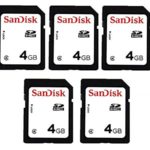 5 Pack SanDisk 4GB SD Card, 4 GB SD Card – Pack of 5 4GB SDHC Memory Cards, SanDisk 4 GB Secure Digital Memory Card, 4GB SD Cards Class 4, Pack of 5