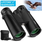 Cayzor 12×42 Binoculars for Adults – HD Professional Binoculars for Bird-Watching Traveling Stargazing Camping Concerts Sports – BAK4 Prism FMC Lens Strap Carrying Bag