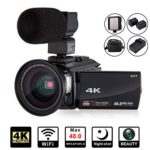 4K Camcorder Video Camera KOT HD WiFi 3.0 Inch IPS Touch Screen 48MP 16X Powerful Digital Zoom Camera with Microphone and Wide Angle Lens IR Night Vision Vlogging Video Camera Recorder Handy cam