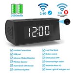 Hidden Camera WiFi Alarm Clock,FUVISION Wireless Speaker Covert Camera with Night Vision,Motion Detection Nanny Camera,SD Card Record,App Live Control and Viewing Security Camera for Home and Office