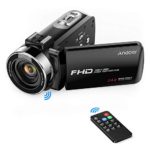 Andoer Video Camera Camcorder, Digital Camera Recorder FHD 1080P Portable Camera Infrared Night Vision 3.0″ Rotating LCD Screen 16X Digital Zoom 24MP with Remote Control, 1 Batterie