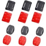 6Pcs Helmet Flat Curved Adhesive Mounts Accessorie for Gopro Hero 1 2 3 4 Sjcam