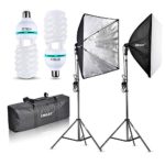 Emart 1000W Softbox Lighting Kit Photography Continuous Photo Studio Light System for YouTube Video Shooting Soft Box 24″ x 24″
