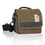 Besnfoto Mirrorless Camera Shoulder Bag Small Messenger Case Compact Waist Bag Waterproof Compatible for Canon EOS M10 M6 M2 Mrak M50 M100 Nikon P600 D5100 D5300 Sony RX10M3 Olympus E-M10 (Army Green)