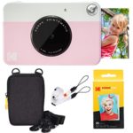 Kodak AMZRODOMATICK1PK Printomatic Instant Camera (Pink) Basic Bundle + Zink Paper (20 Sheets) + Deluxe Case + Comfortable Neck Strap