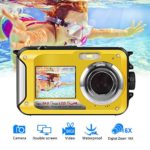 Underwater Camera Camcorder FULL HD 1080P for Snorkeling 24.0 MP Waterproof Point and Shoot Digital Camera Dual Screen Action Camera