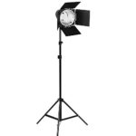 (50% Moving Clearance Sale) Continuous Photography Studio Barn Door Light, 86 Inch Adjustable Light Stand, and 150W JDD Light Bulb, Photo/Video Studio Lighting Kit PR12_AM1