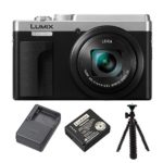 Panasonic LUMIX ZS80 24-720mm Travel Zoom Lens Digital Camera (Silver) with Panasonic Lumix Battery and External Charger Travel Pack (DMW-ZSTRV)