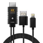 Compatible with iPad iPhone to HDMI Cable Adapter, Ansteker 4K 6.0ft HDMI Cord Digital AV HDMI Converter Cable to HDTV,Projector Monitor