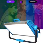 Yidoblo AI-3000C 300W RGBW LED Panel Lamp APP Control Soft LED Lamp 12 Photography Lighting Effects Set for Studio Video Film (Yidoblo AI-3000 C Blue)