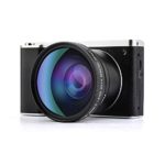Digital Camera,Vlogging Camera 4.0 Inch Touch Monitor 24MP FHD 1080P Wide Angle Lens YouTube Camera 8X Digital Zoom Camera with Flash Microphone