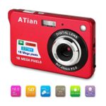 ATian 2.7″ LCD HD Digital Camera Amazing Rechargeable Camera 8X Zoom Digital Camera Kids Student Camera Compact Mini Digital Camera Pocket Cameras for Kid/Seniors/Student (Red)