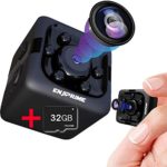 Spy Camera – Hidden Camera – Spy Camera Wireless Hidden- Nanny Cam Cop Cam – With 32 GB SD CARD Mini Cop Cam Action Cameras for Indoor or Outdoor, Home Office or Car Video Recorder HD and Night Vision