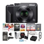 Nikon COOLPIX A1000 Compact Digital Camera 4K Video with 32GB Card 2-Pack and Battery with Charger and Accessory Bundle (6 Items)