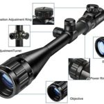 CVLIFE Hunting Rifle Scope 6-24×50 AOE Red and Green Illuminated Gun Scope with Free Mount