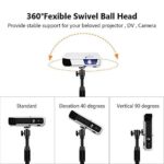 Projector Stand, Thustar Lightweight Adjustable Tripod Floor Stand Holder & 360°Swivel Ball Head with Height 29.5″ to 55.1″ for Projector, Small Camera,Webcam,GoPro with Carry Bag