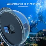 SOONSUN 6” Underwater Dome Port Lens Cover with Waterproof Diving Housing Case for DJI Osmo Action Camera – 45m (147ft) Underwater Photography