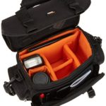 AmazonBasics Large DSLR Camera Gadget Bag – 11.5 x 6 x 8 Inches, Black And Orange