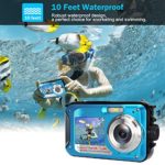 Underwater Camera, Waterproof Camera Full HD 2.7K 48MP Waterproof Camera Digital with Dual Screen, 16X Digital Zoom and Self-Timer (WP01)