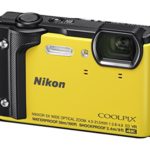 Nikon W300 Waterproof Underwater Digital Camera with TFT LCD, 3″, Yellow (26525)