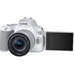 Canon EOS 250D / Rebel SL3 (White) DSLR Camera Bundle with Canon EF-S 18-55mm STM Lens + 32GB Sandisk Memory + Canon Case + High Speed Slave Flash + Accessory Bundle
