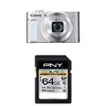 Canon Digital Camera Optical Zoom – Wi-Fi & NFC Enabled (Silver) With 64GB Memory Card