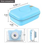 Kids Digital Camera Case Compatible with WOWGO Many Brands Kids Camera Case for Waterproof Camera for Kids and Kids Action Camera Accessories Case Only (Blue)