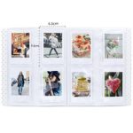 Ablus 128 Pockets Mini Photo Album for Fujifilm Instax Mini 7s 8 8+ 9 25 26 50s 70 90 Instant Camera & Name Card (Ice Blue)