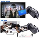 Video Camera 4K Camcorder Vlogging Camera Recorder with Microphone 30MP 3″ LCD Webcam Function Touch Screen 18X Digital Zoom YouTube Camera