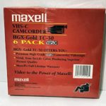 Maxell VHS-C Camcorder, HGX-Gold TC-30, 6-Pack