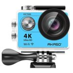 AKASO 4K Wi-Fi Sports Action Camera Ultra HD Waterproof DV Camcorder 12MP 170 Degree Wide Angle LCD Screen/Remote, Royal Blue (EK7000BL)