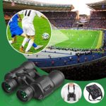 20×50 High Power Military Binoculars, Compact HD Professional/Daily Waterproof Binoculars Telescope for Adults Bird Watching Travel Hunting Football-BAK4 Prism FMC Lens-with Case and Strap (20X50)