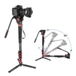 Avella AD324 Aluminum Video Monopod Kit, with Fluid Head and Removable feet, 71 Inch Max Load 13.2 LB for DSLR and Video Cameras