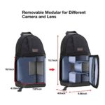 MOSISO Camera Sling Bag, DSLR/SLR/Mirrorless Case Water Repellent Shockproof Photography Camera Backpack with Tripod Holder & Removable Modular Inserts Compatible with Canon/Nikon/Sony/Fuji, Black