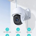 Security Camera Outdoor, Voger 360° View WiFi Home Security Camera System 1080P with IP66 Weatherproof Motion Detection Night Vision 2-Way Audio Cloud Camera Works with Alexa and Google Home