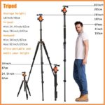 VICTIV Camera Tripod 81 inches Monopod, Aluminum Travel Tripod for DSLR, Lightweight Tripod Loads Up to 19 lbs with 360 Degree Ball Head and Carry Bag for Travel and Work – AT26 Orange