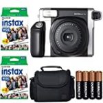 Fujifilm INSTAX 300 Photo Instant Camera With Fujifilm Instax Wide Instant Film Twin Pack Instant Film (40 Shots) + Camera Case With Photo4less Microfiber Cleaning Cloth- Accessory Bundle