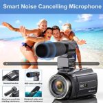 4K Video Camera Camcorder with Microphone, VAFOTON 48MP Vlogging Camera for YouTube 16X Zoom 3.0″ Touch Screen IR Night Vision Wi-Fi Vlog Cameras Webcam with Handheld Stabilizer Remote Control