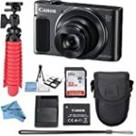 Canon Powershot SX620 (Black) Point & Shoot Digital Camera + Accessory Bundle + Inspire Digital Cloth