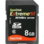 Sandisk 8GB EXTREME SDHC SD Card Class 6 (SDSDX3-8192 Bulk Package)