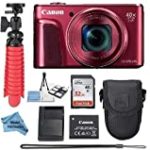 Canon Powershot SX720 (Red) Point & Shoot Digital Camera + Accessory Bundle + Model Electronics Cloth