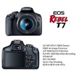 Canon EOS Rebel T7 DSLR Camera Bundle with Canon 18-55mm Lens + 2pc SanDisk 64GB Memory Cards + Accessory Kit