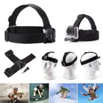 VVHOOY 3 in 1 Universal Waterproof Action Camera Accessories Bundle Kit – Head Strap Mount/Chest Harness/Selfie stick Compatible with Gopro Hero 7 6 5/AKASO EK7000/APEMAN/ODRVM/Crosstour Action Camera