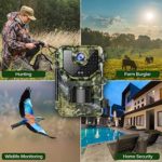 1520P 20MP Trail Camera, Hunting Camera with 120°Wide-Angle Motion Latest Sensor View 0.2s Trigger Time Trail Game Camera with 940nm No Glow and IP66 Waterproof 2.4” LCD 48pcs for Wildlife Monitoring