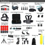Artman Upgraded Action Camera Accessories Kit 60-in-1 Compatible with GoPro Hero 9/8 Black, Max, Hero 7 6 5 4 3 2 1 Black Silver SJ4000/ SJ5000/ SJ6000 DJI OSMO Action
