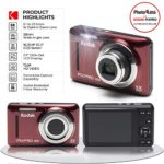 Kodak PIXPRO FZ53 16.15MP Digital Camera (Red) + Black Point & Shoot Case + Transcend 32GB UHS-I U1 SD Memory Card & More!