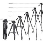 Portable Compact LightWeight Travel Tripod for Digital Single Lens Reflex Camera,Height 18.5″-55″ Aluminum Alloy Phone Camera Tripod Stand with Carry Bag (Black)
