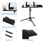 HQISTAR Newest Professional Projector Tripod Stand,Universal Laptop Tripod Stand,Folding DJ Equipment Stand with Portable Travel Bag for Stage/Studio/Home Theater,Height Adjustable 22 to 63 Inch